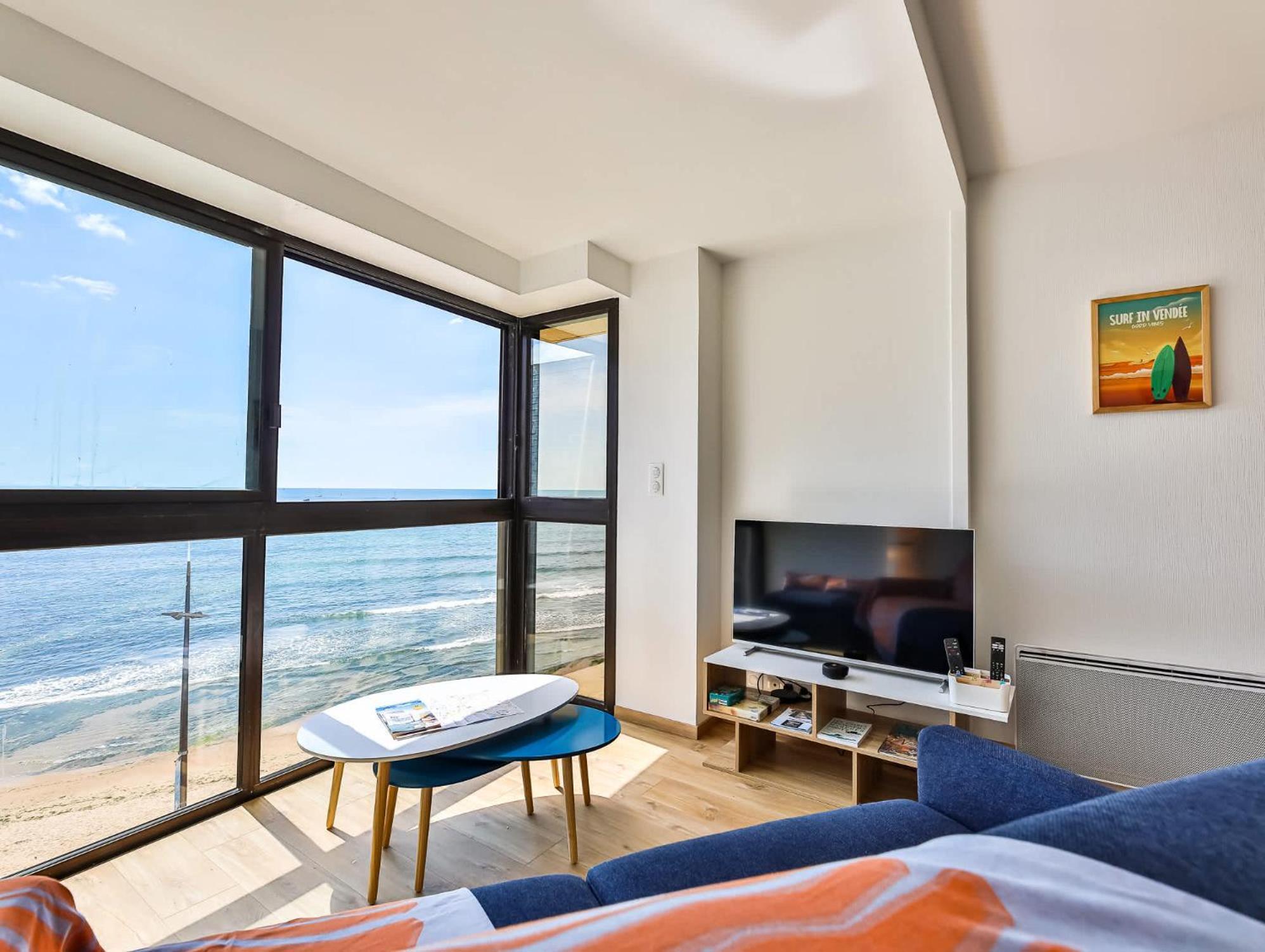 Appartement Au Pied De La Plage, Vue Imprenable Sur La Mer Les Sables-dʼOlonne Exteriör bild